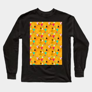 I Love The 80s Pattern Mustard Version Long Sleeve T-Shirt